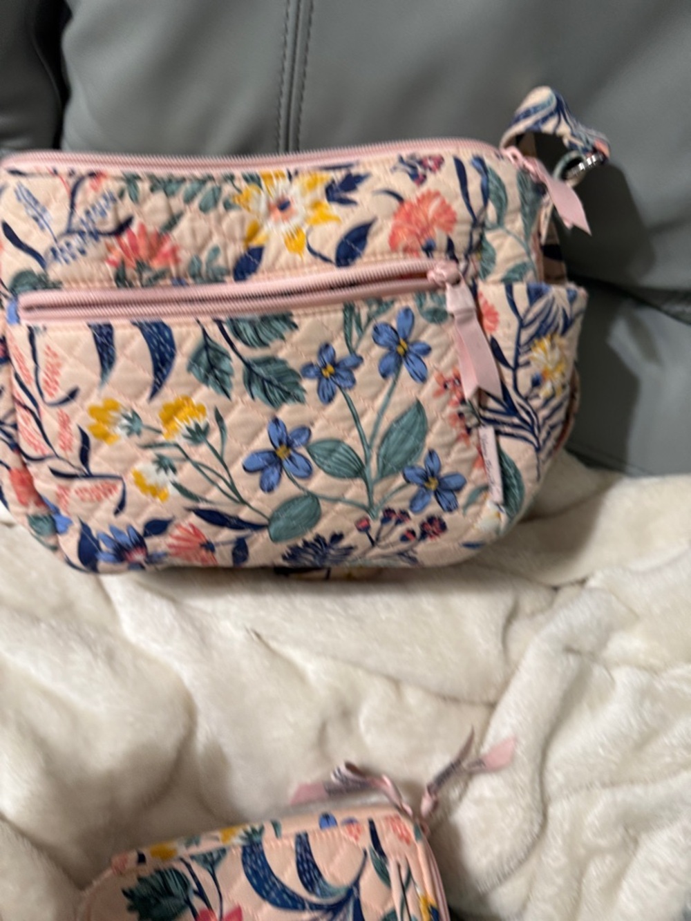 Vera Bradley floral Quilted Crossbody and Wallet Set - Pink Floral - Picture 6 of 10